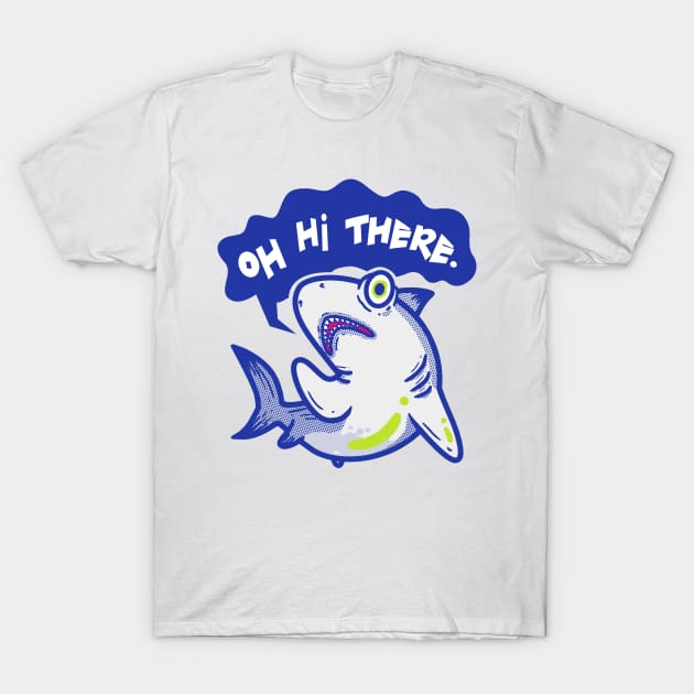Shark Hello T-Shirt by wehkid